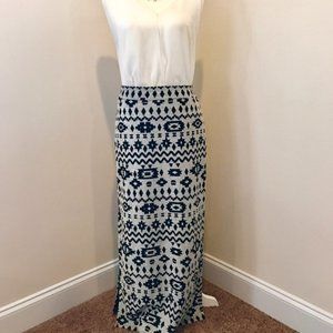 EUC Kiss & Cry Fitted Aztec Maxi Skirt - Size M